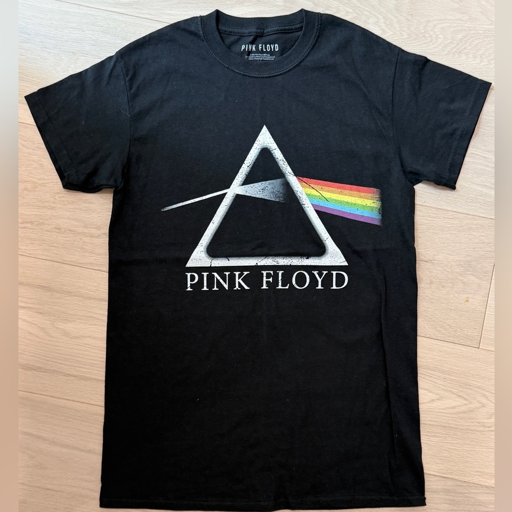 Pink Floyd Black Tee with Geometric Design